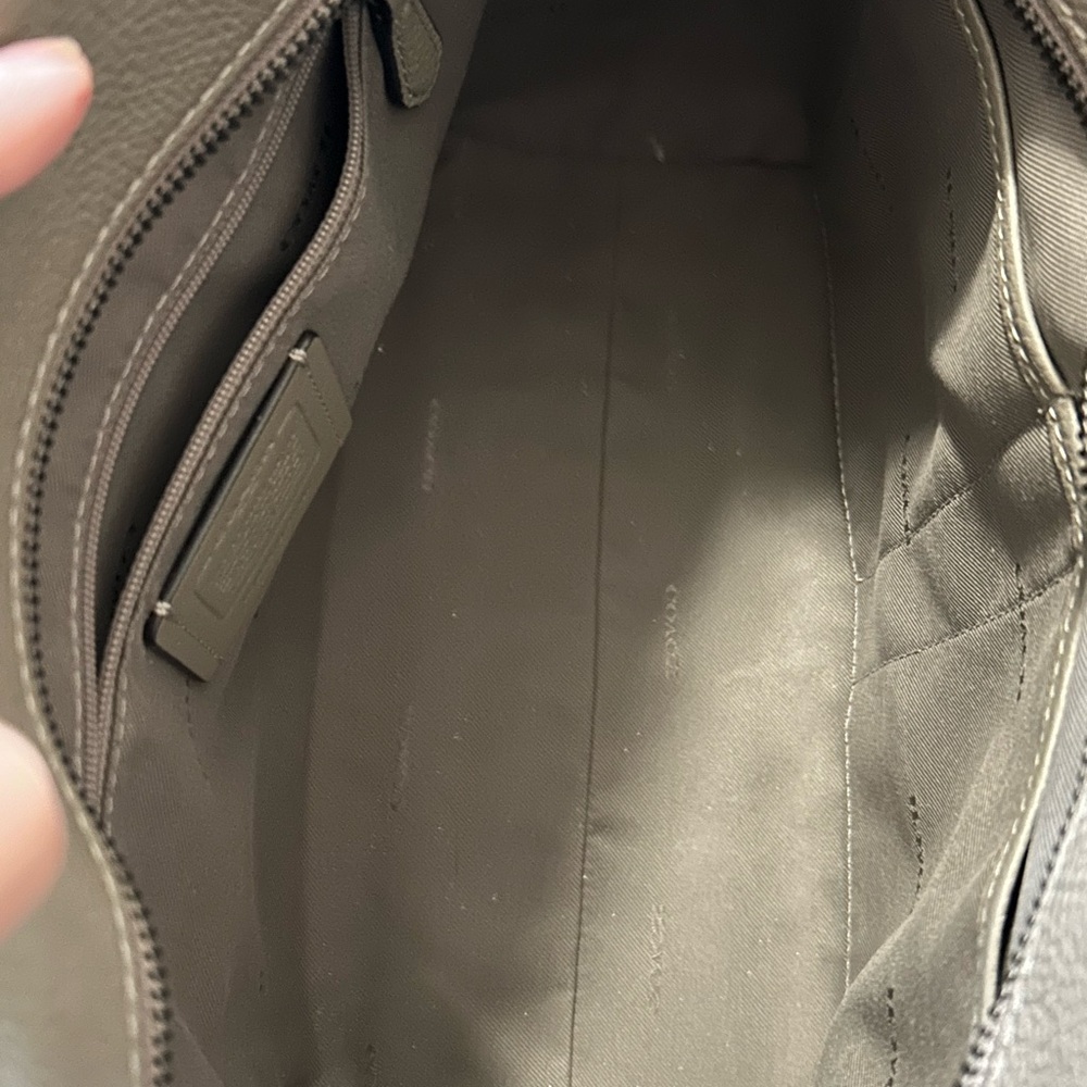 Coach Taupe Leather Tote Bag - Picture 5 of 6